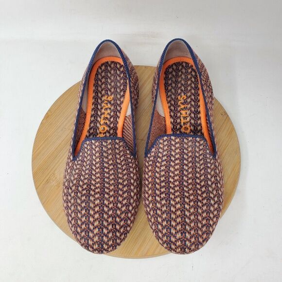 Rothys Merino Wool Loafer Shoes Womens 7.5 Walnut Tweed Retired Slip On Flat - Picture 1 of 12